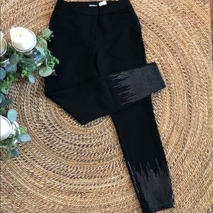 Mid rise skinny leggings with sequins